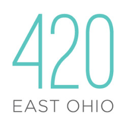 420 Chicago Apartments Vertical Footer Logo